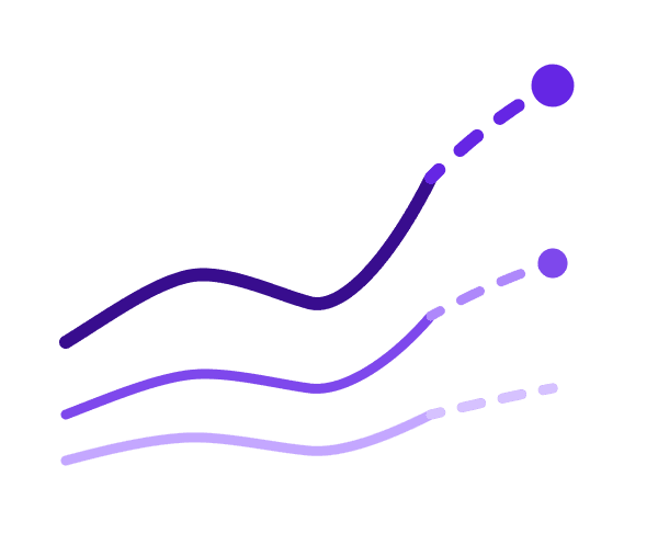 Upward trending lines