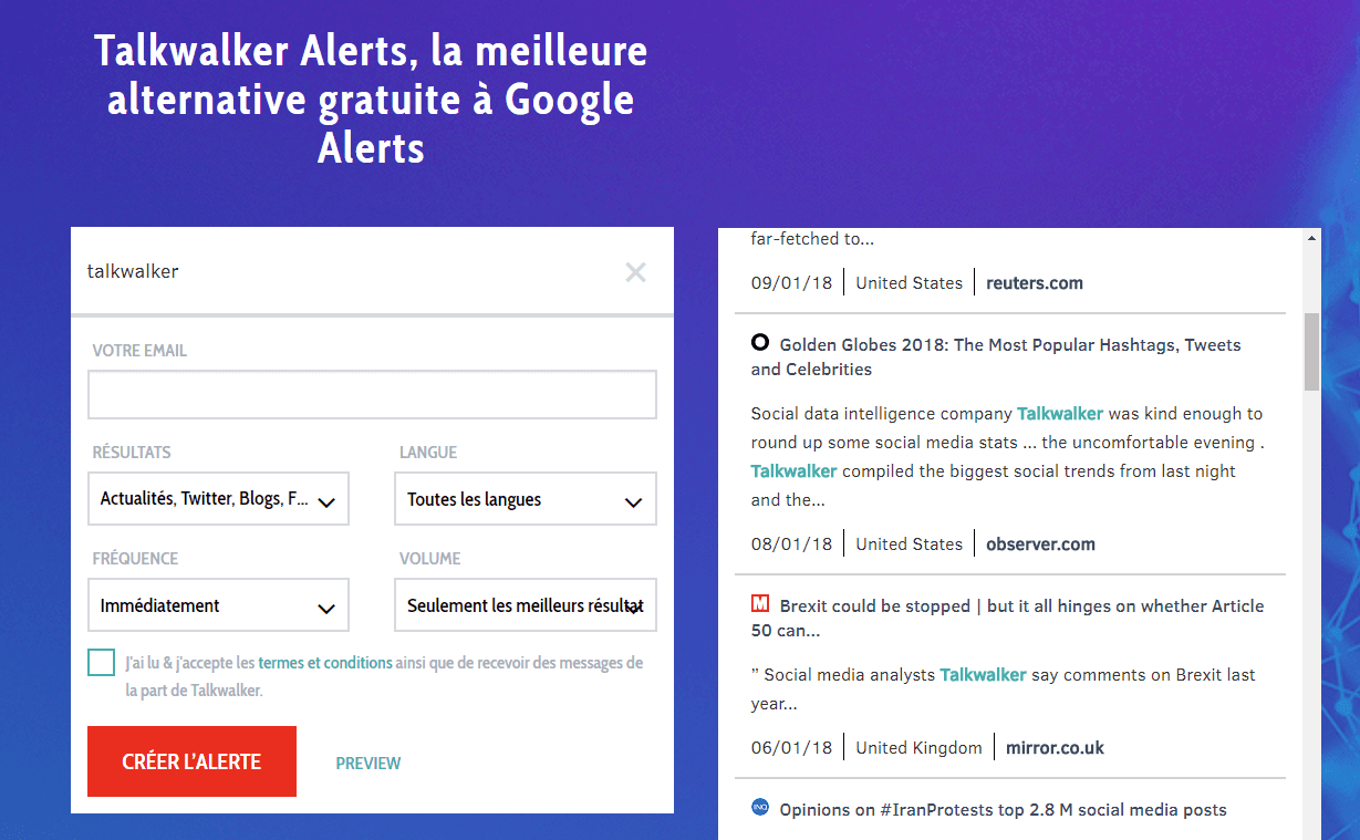 Featured image for Talkwalker Alerts 2.0 - des alertes gratuites pour votre veille !