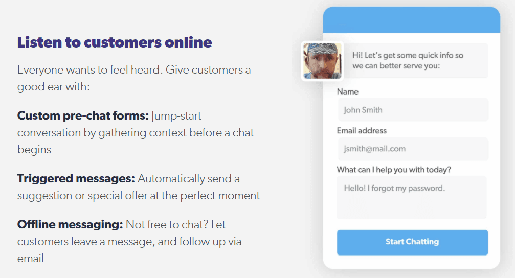 Olark chatbox screenshot