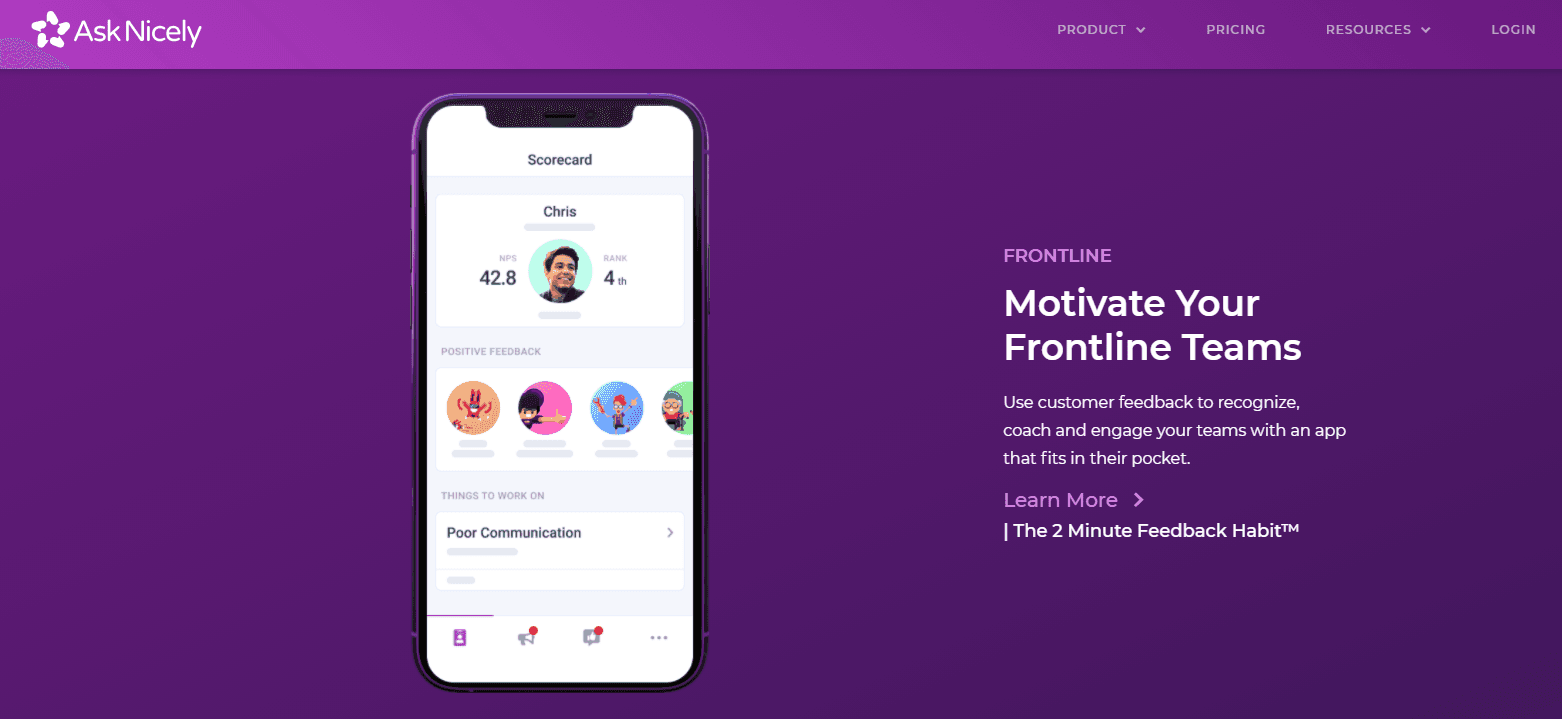 Purple background phone with man