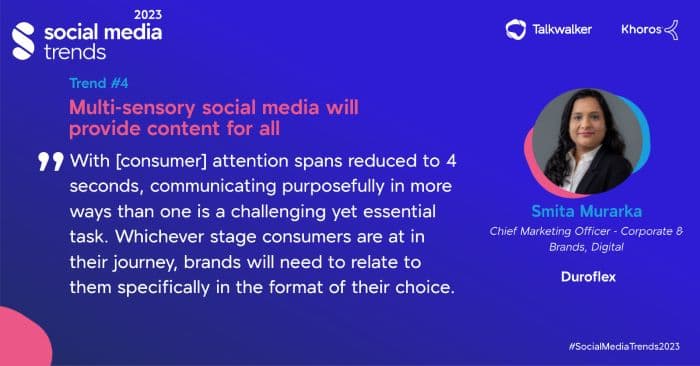 Social media trends - Multi-sensory content