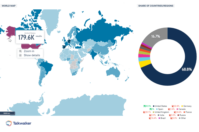 Talkwalker quick search world map