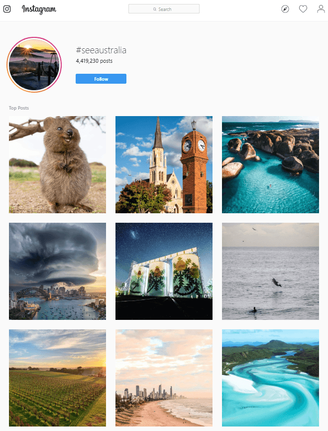 Hashtag SeeAustralia