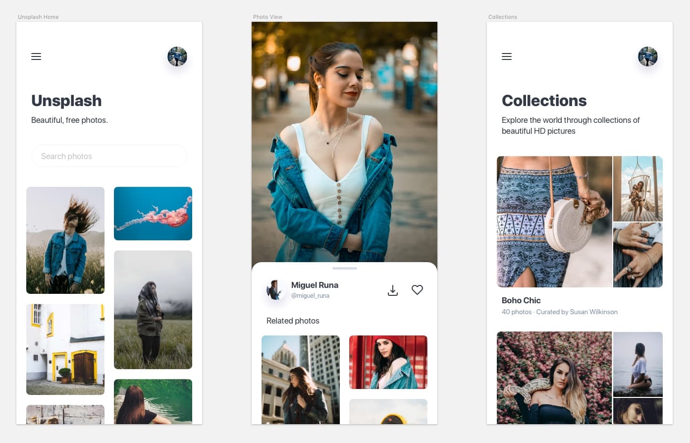 unsplash app - Herramientas de gestión de redes sociales