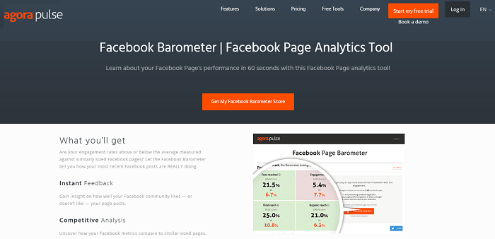 social media analytics tools - Agorapulse