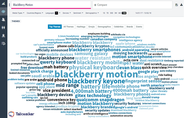 blackberry motion - competitor analysis in Quick Search