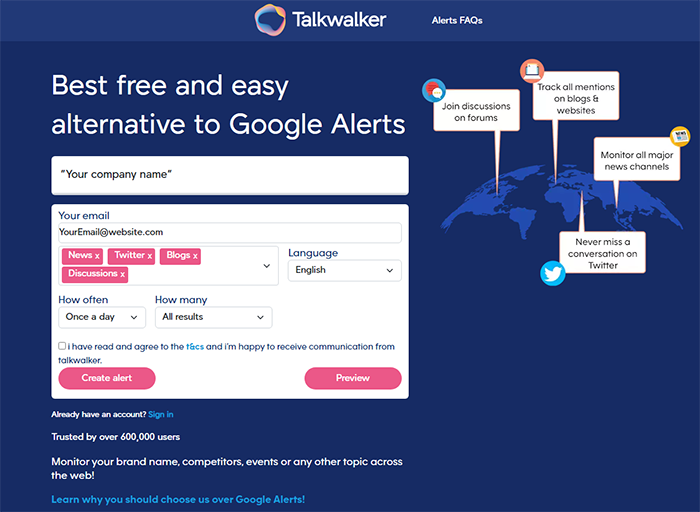 Best consumer research tools and datasets - Talkwalker Alerts
