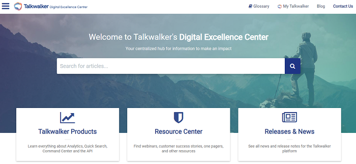 Talkwalker's Digital Excellence Center, providing proactive customer support.