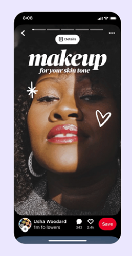 Pinterest Idea Pin featuring makeup tutorials for your skin tone