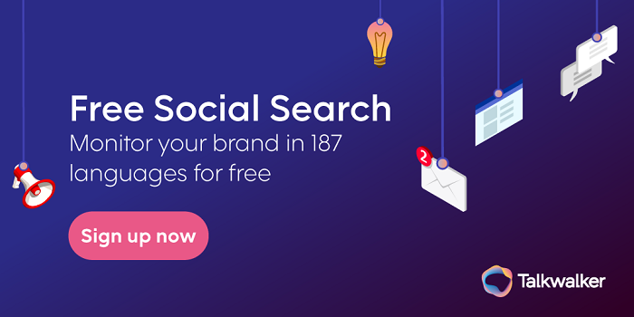 Talkwalker's Free Social Search - social media engagement strategy tool