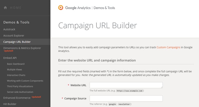 Create UTM codes with Google Campaign URL Builder to track and manage your social media campaigns with influences and partners - Free social media management tool