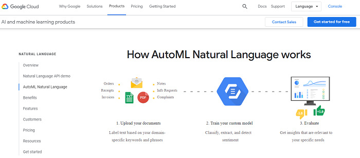 Google Cloud NLP extract consumer insights