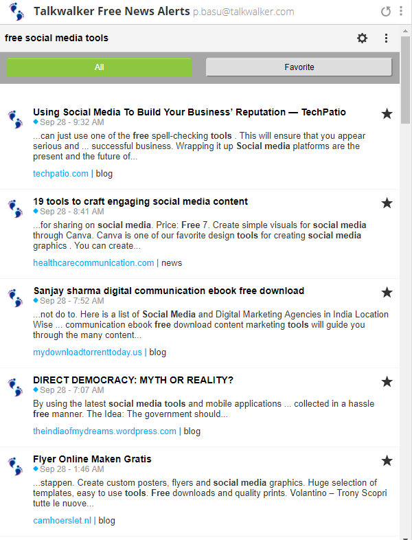 here is what the hootsuite integration for talkwalker alerts looks like
