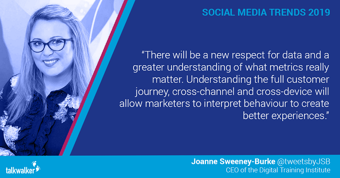 Social media trends 2019 Joanne Sweeney-Burke