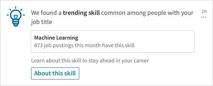 LinkedIn trending skill example