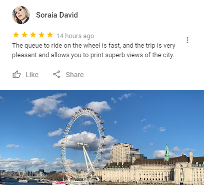 Customer retention London Eye Review