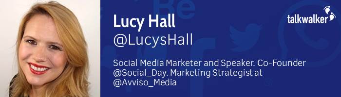 Lucy creating a social media strategy