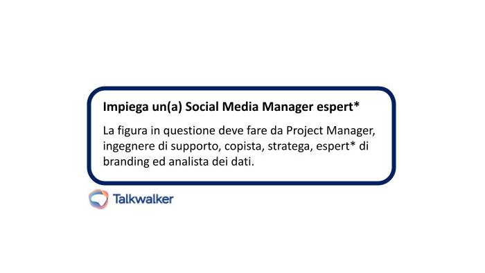Social Media Manager per i report sui social meda