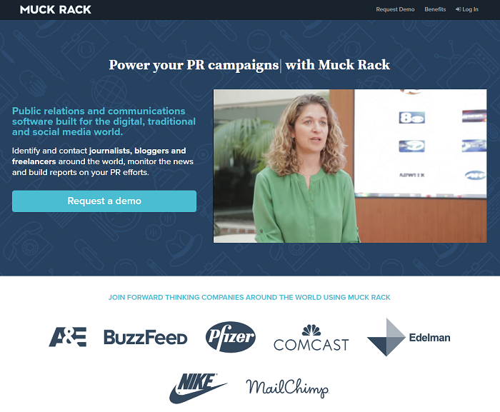 Muck Rack Website - PR tools