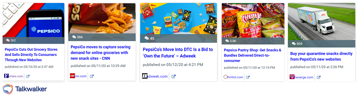 Online images of PepsiCo snacks.com and pantryshop.com launch.