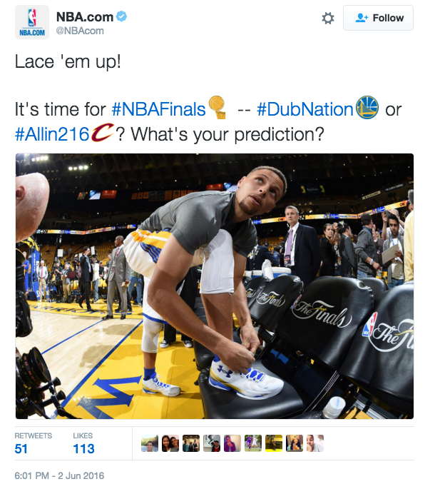 NBA finals tweet
