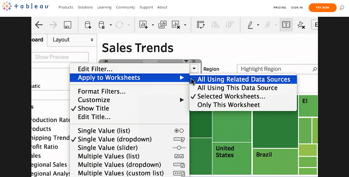 Tableau - interactive data visualisation software