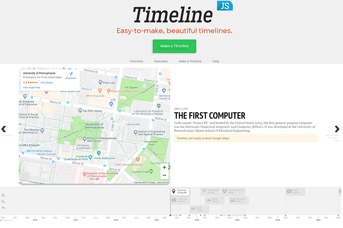 TimelineJS - interactive timelines