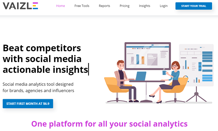 social media analytics tools - vaizle
