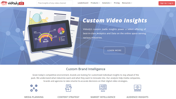 Vidooly - video analytics tool