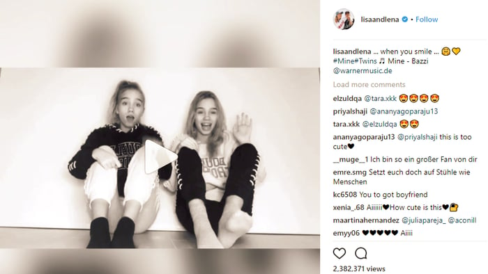 Lisa und Lena auf Instagram