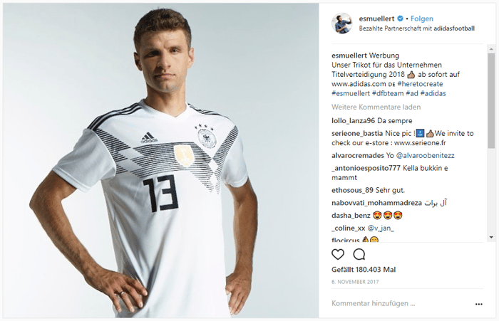 Thomas Müller für Adidas