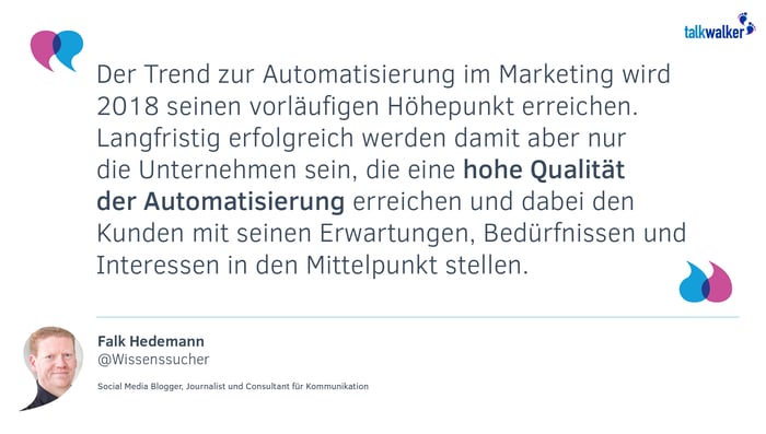Falk Hedemann über Marketing Automation