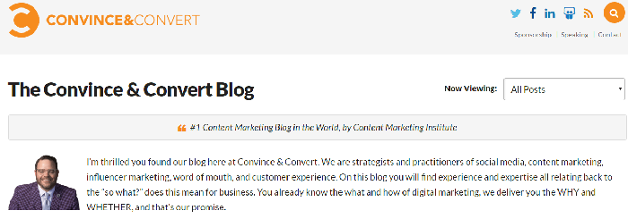 best digital marketing blog: Convince and Convert